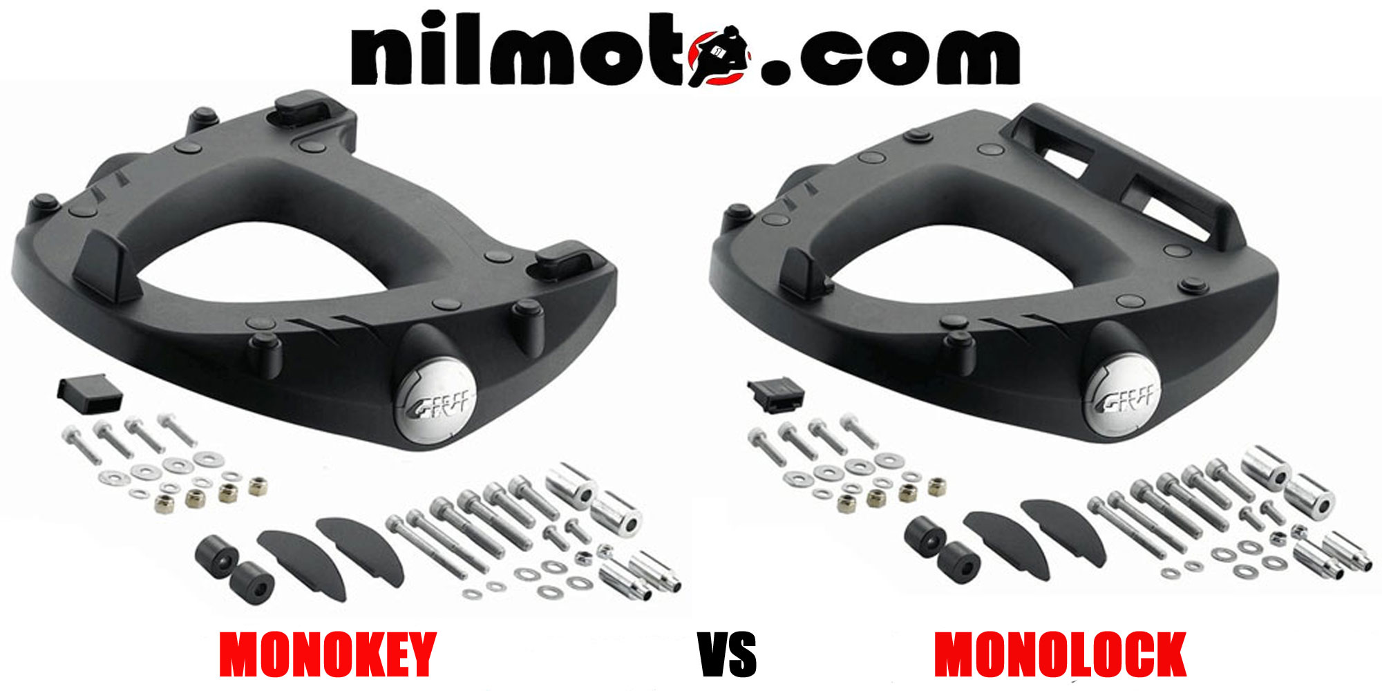 Support (carrier) Pour Topcase Monokey Ou Monolock – Universel Pour Motos Et Scooters – Qualité Durable Et Robuste